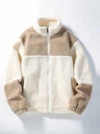 Men's Fashion Plaid Knitted Thickened Thermal Lined Jacket Coat